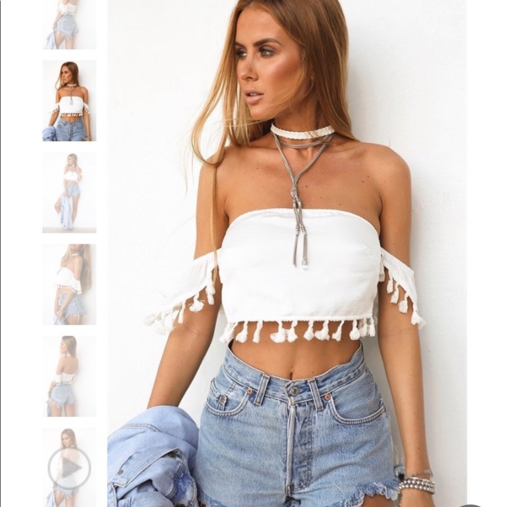 Sabo skirt white crop top